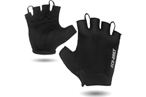 Eco-daily Cycling Gloves Half Finger for Men & Women, Padded Shock-Absorbing Bike Gloves, Breathable MTB Road Bicycle Gloves 