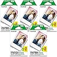 Fujifilm Instax Mini 100 Film for Fuji 7S 8 25 50S 90 300 Instant Camera, Share SP-1 White, Pack of 5