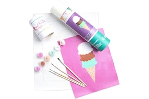 Pink Picasso Kits Paint by Number for Kids Ages 8-12 | DIY Beginner Kids Craft Kit Acrylic Paint Canvas Painting Art Kits & Wall Decor as Seen On Shark Tank | (Sweet Treat) 8x10-Paint Kit Set