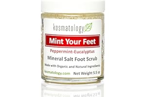 Kosmatology Mint Your Feet (Peppermint-Eucalyptus) Mineral Salt Foot Scrub, 5.5 oz