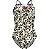 Arena Girls Performance Fun Skulls Lightdrop Back Athletic One Piece Pool Swimsuit