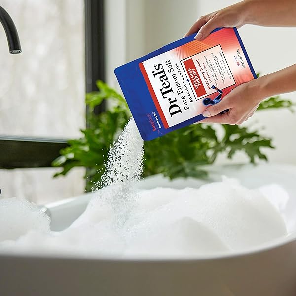 DR TEAL’S EPSOM SALT MAGNESIUM SOAK, WELLNESS THERAPY WITH ROSEMARY & MINT, 3 LBS