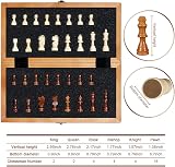 Syrace Folding Hand Crafted Wooden Chess Set Unique Board w/ Storage Gift Kids view 5