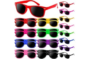 OCTERIC 16 Pcs Kids Sunglasses Bulk, Party Favors for Boys and Girls Age 3-8, Neon Sunglasses with UV400 Protection for Summer Beach Pool Party Birthday Graduation Classroom Prize Goody Bag Stuffers