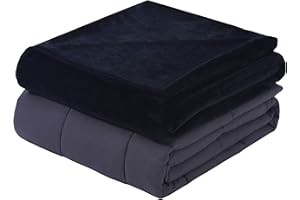 Dream Lab Plush 15lb Weighted Blanket with Removable & Washable Cover, Charcoal, 48" x 72"