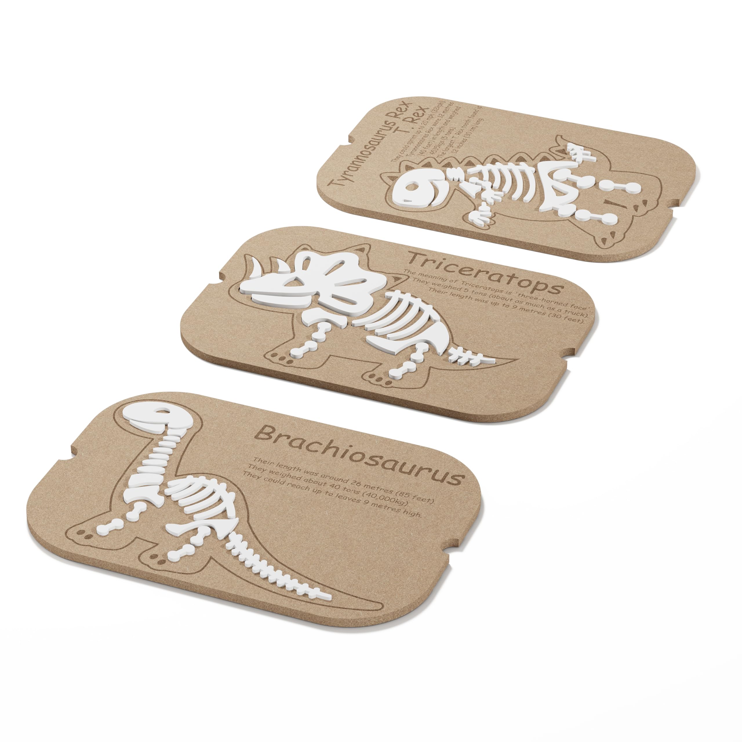 Sensory Table Flisat Trofast Inserts Dinosaurs Puzzle Set of 3 Pieces