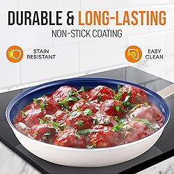 NutriChef 8" Fry Pan With Lid - Small Skillet