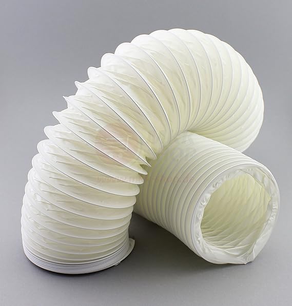 POWERTEC Clear 70386 - Tubo flessibile in PVC da 6,3 cm, per lavorazione del legno e negozio, accessori per collettore di polvere, 10,2 x 6,1 m + riduttore