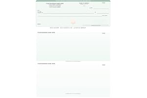 ABC CHECK PRINTING ABC Computer Checks Compatible w/QuickBooks, Checks on Top, Green Linen (100 Sheets)
