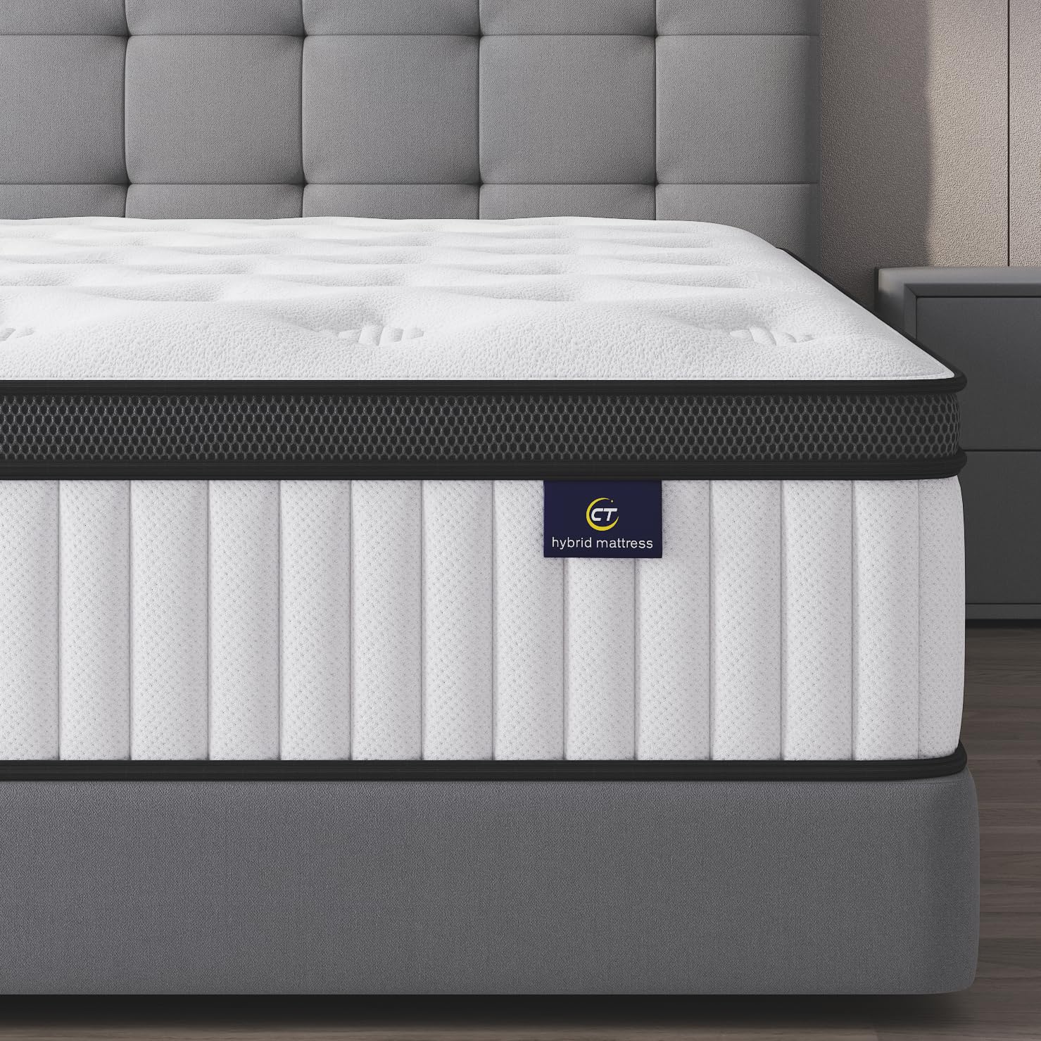 Photo 1 of cemtip Twin Mattress, 10 Inch Hybrid Mattress in a Box, Memory Foam and Pocket Springs, Fiberglass Free, Soft and Breathable, Medium Firm Feel