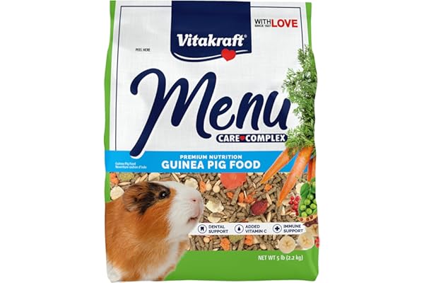 Vitakraft Menu Premium Guinea Pig Food - Alfalfa Pellets Blend - Vitamin and Mineral Fortified