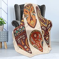 Ambesonne Tiki Bar Soft Flannel Fleece Throw