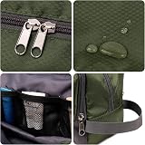 WANDF Toiletry Bag Water-Resistant Nylon Travel Dopp Kit Army Green view 7