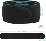 Belle Vous 10 Pack Black Spa Facial Headbands Non-Slip Makeup Wrap Terry Cloth view 2
