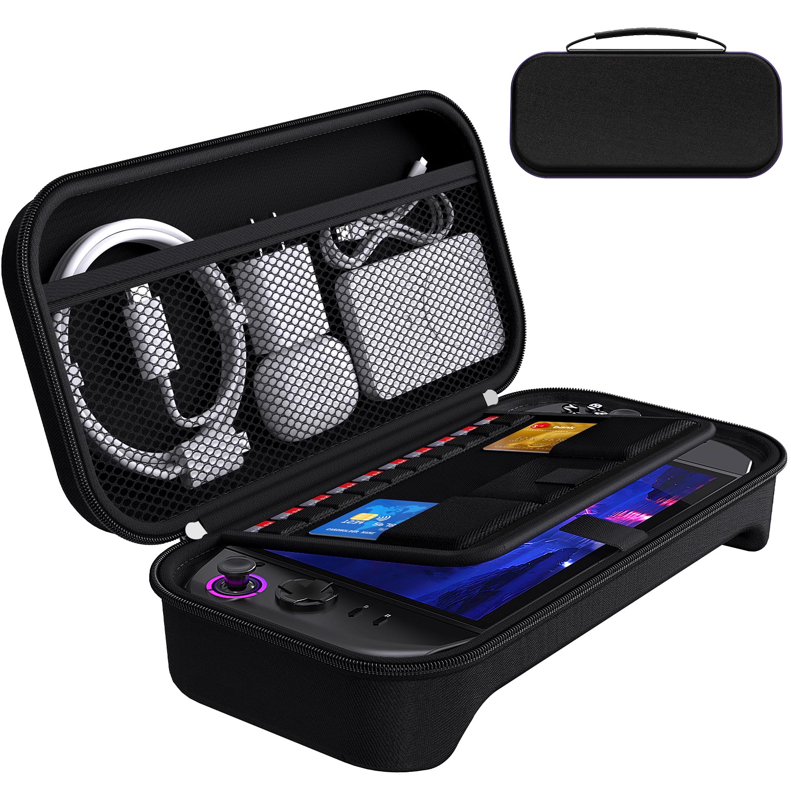Photo 1 of ivoler Carrying Case for Lenovo Legion Go Gen 2 8.8'', Portable Hard Shell Pouch Travel Bag Built-in Gaming Charger Dock Storage, Holds 8 MicroSD and 2 Credit Sized Cards -Black
