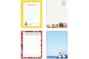 easykart labels Christmas Notepad Winter Theme Holiday Notepads, 200 Sheets - 4 Designs, 4.0 x 5.5 Inches