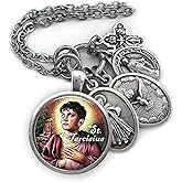 St. Tarcisius Keychain, Necklace or Clip, Patron Saint Gift for Confirmation