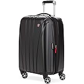 SwissGear 7585 Hardside Expandable Luggage with Spinner Wheels, Black, Carry-On 19-Inch
