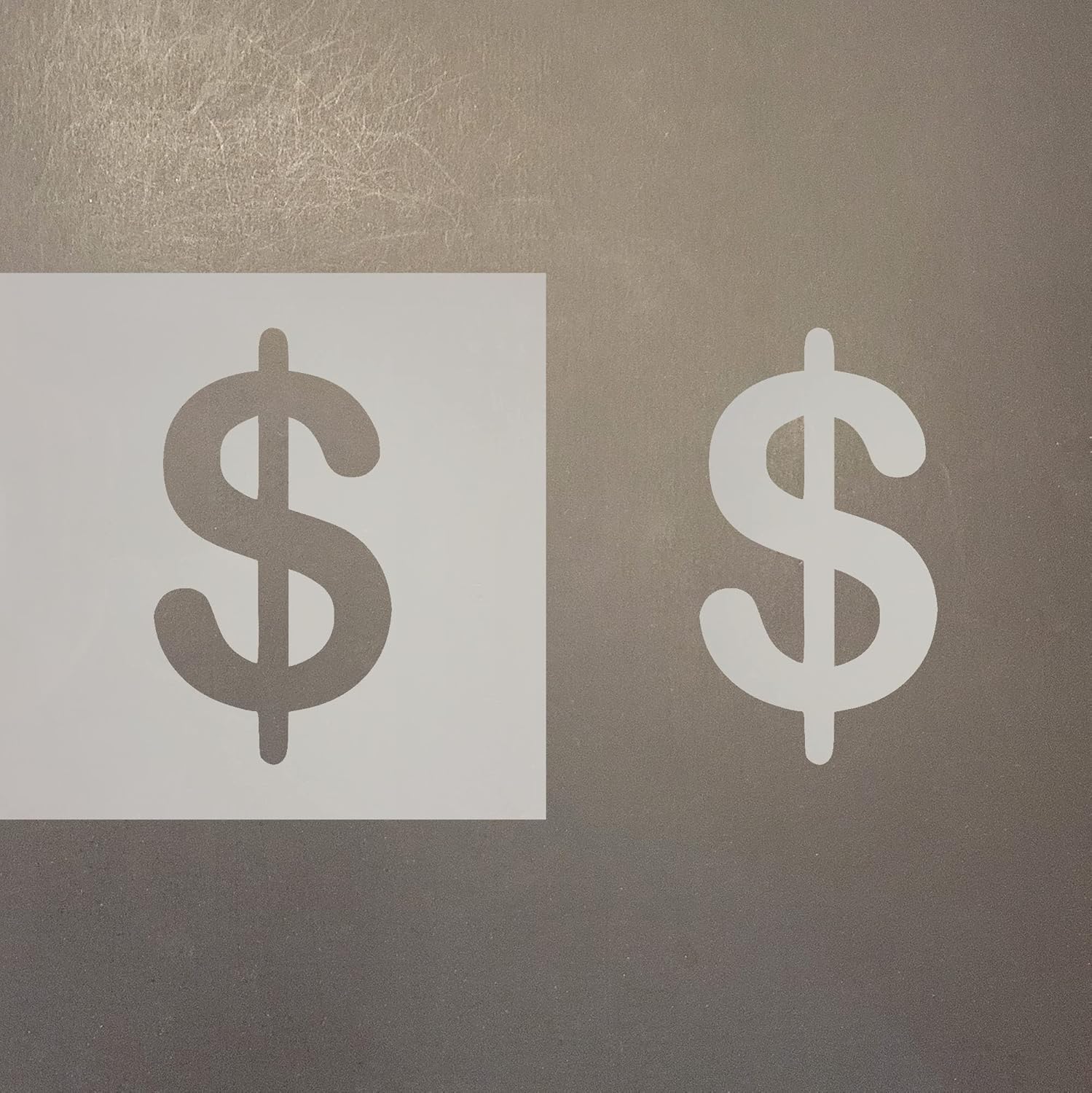 Mixed Media - Dollar Sign 4 Reusable Mylar Stencil - Art Craft Supplies 4 Inch