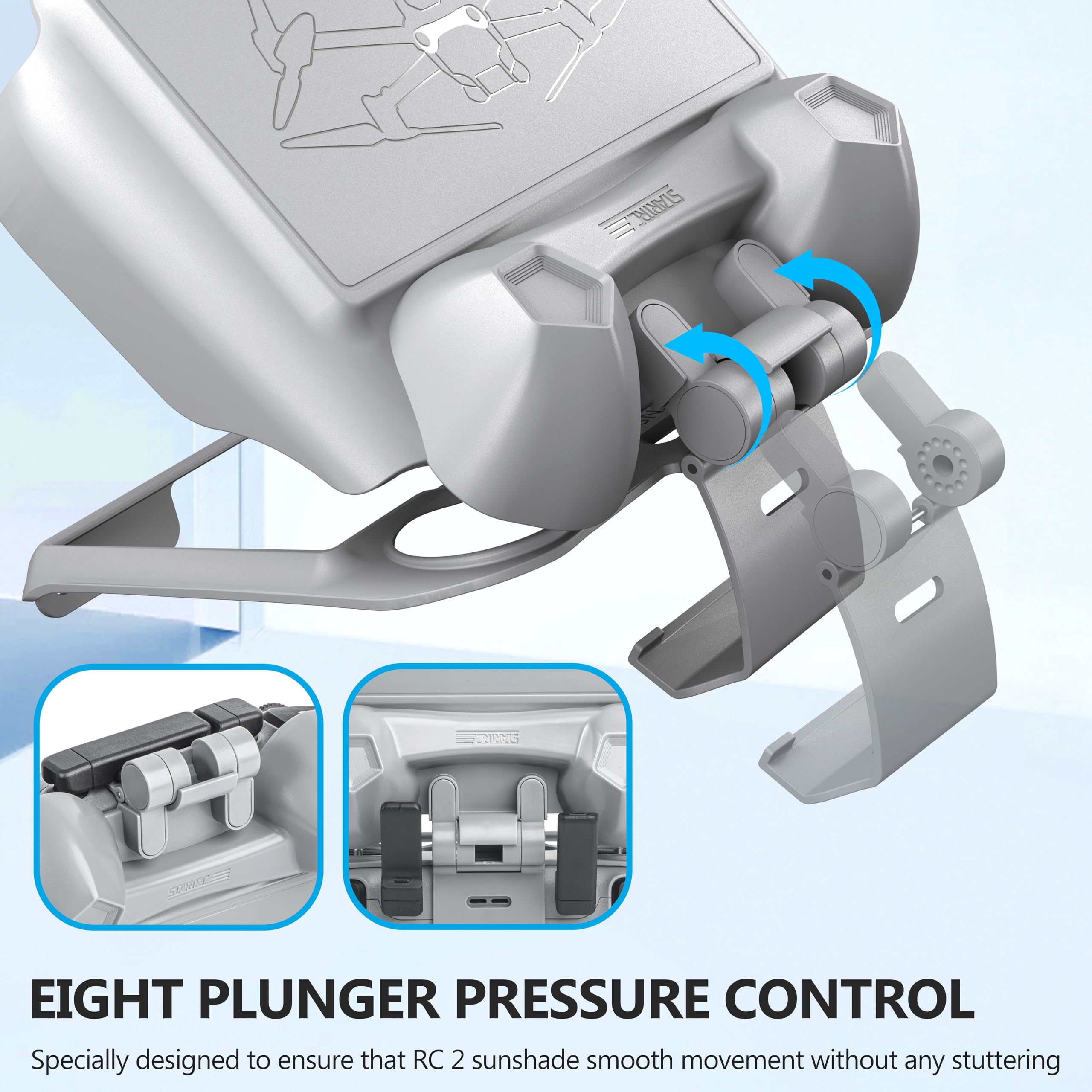 Mini 5 Pro Sonnenhaube Für DJI RC 2 Controller,3-IN-1 Sonnenschirm Joysticks Bildschirmschutz Für Dji Mini 5/4 Pro Zubehör,Anti-Scratch Soft Microfaser Futter Abdeckung (nur Für DJI RC 2) 3