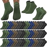 Sophproton 100 Pairs Men's Non Slip Socks Bulk Pack Anti-Skid Hospital Socks with Grips for Nursing Work Yoga Gym