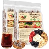 Ginseng Five Treasures Tea, Natural Kidney Cleanse Tea for Women &amp; Men, 6 Precious Ingredients Blend, Chinese Ginseng Six Treasures KidneyTea, Chinese Herbal Teabags (50 Pcs 2 Bags)