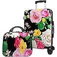 World Traveler Seasons Hardside 2-Piece Carry-On Spinner Luggage Set, Peonies, One_Size