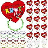 PullCrease 100 Pack Valentine Knot Bracelets with Card Student Valentine Gifts from Teacher Bulk Kids Friendship Bracelets Will Knot Be The Same Without You Classroom Exchange Cards for Party Favors