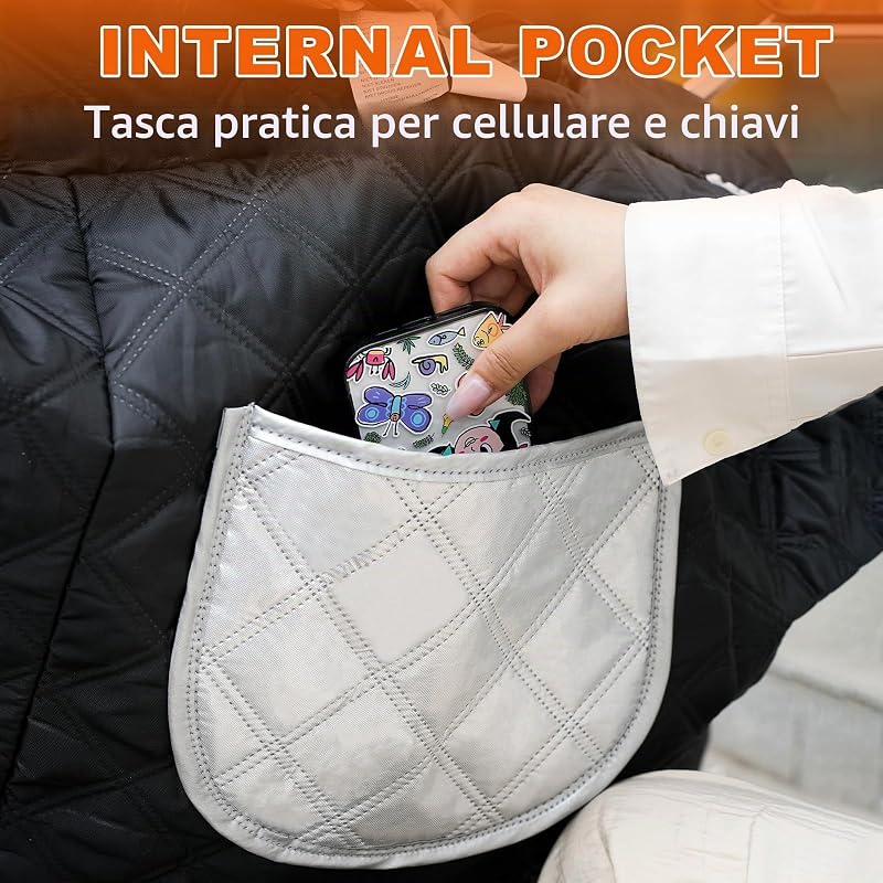 Coprigambe per Scooter Parasole Estivo - Coperta per Scooter Impermeabile con Strisce Riflettenti Universale per Veicoli a Due Ruote a Pedale Argento