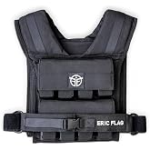 ERIC FLAG 40 lb Weighted Vest for Men &amp; Women - Adjustable 0-40 lb with 16 Iron Weight, Heavy-Duty for Calisthenics, Running and Walking - Compact 1000D Oxford - Weighted Vest with Removable Weights