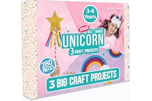 jackinthebox Unicorn Craft kit for 3 to 5 Year olds | 3 Craft Projects | Great Gift for Girls Ages 3,4,5 Years