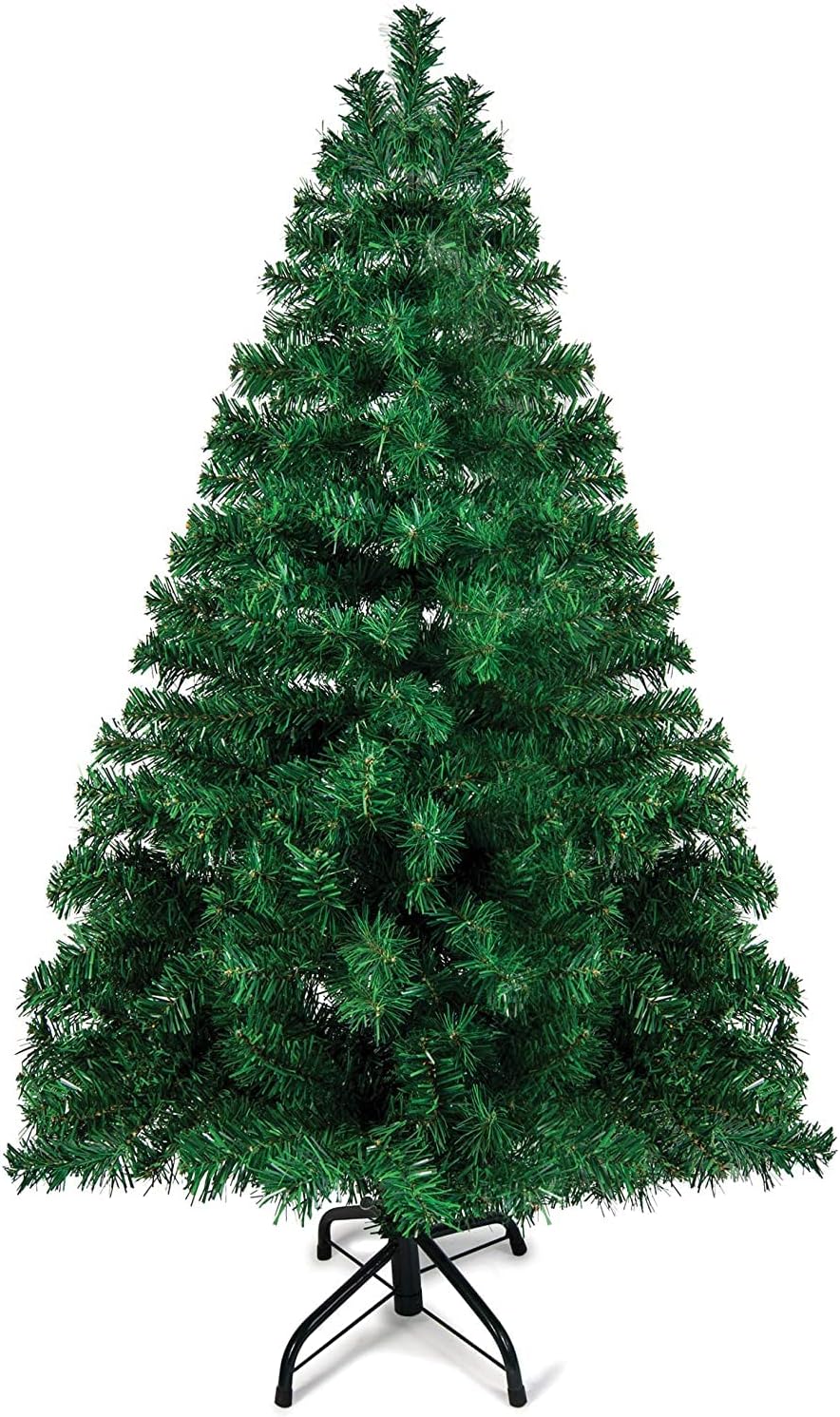 Trees - Prextex Premium 4Ft Christmas Tree w/ 320 Tips for Fullness - 4 FT Christmas Tree Small - Artificial Canadian Fir Full Bodied Small Christmas Tree 4ft w/Metal Stand, Lightweight & Easy to Assemble