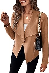 PRETTYGARDEN Women's Faux Suede Jackets 2024 Fall