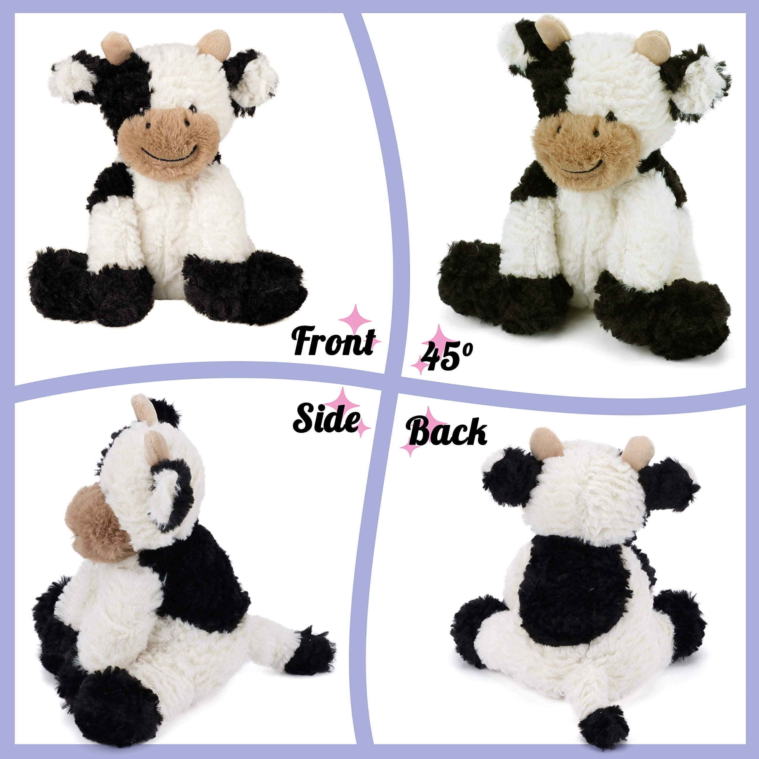 Hopearl Kuschelige Kuh Aus Weichem Plüsch - Niedliche Milchkuh Als Kuscheliges Geschenk Für Jungen, Mädchen & Kinder (22,9 cm) 4