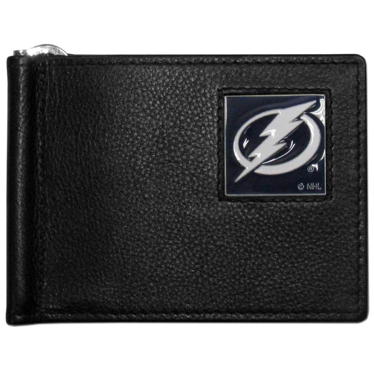Siskiyou NHL Sports Mens Tampa Bay Lightning Leather Bill Clip Wallet One Size Black