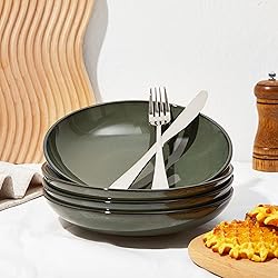 Pokini 16 Piece Double Bowl Dinnerware Sets with
