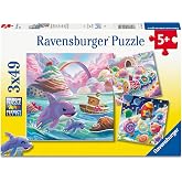 Ravensburger Candy Coastline 3x49 Piece Jigsaw Puzzle, for Children | Ages 5+, Colorful Sweet Beach Scene, Premium Quality, Screen-Free Fun, Thoughtful Gift