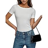 kakola Short Sleeve Shirts for Women Crew Neck T Shirts Fitted Casual Basic Tees Summer Round Neck Causal Fashion Tops 2026