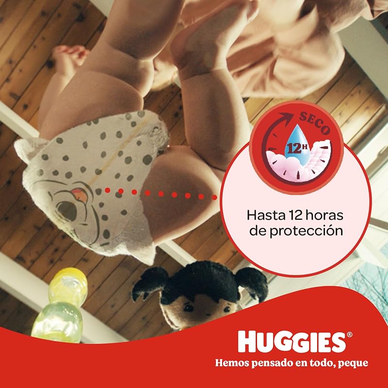 Little Movers Pañales para Bebé con Diseños Disney Talla 3 (4-9 kg), Comodidad para la Piel 24/7, 3 Packs de 56, Total 168 Pañales