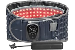 HONGJING Red Light Heating Decompression Belt for Lower Back Pain Relief, Heated Lumbar Support Brace Inflatable Back Relieve