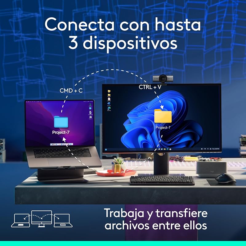 MX Master 3S, rato sem fios de alto desempenho com scroll ultra-rápido, ergo, 8000 dpi, Crystal Tracking, cliques discretos, Bluetooth, Windows, Linux e Chrome - Grafite