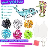 Blue Squid Diamond Art Kits for Kids Summer Fun Mermaid Unicorn 3 Pack view 5