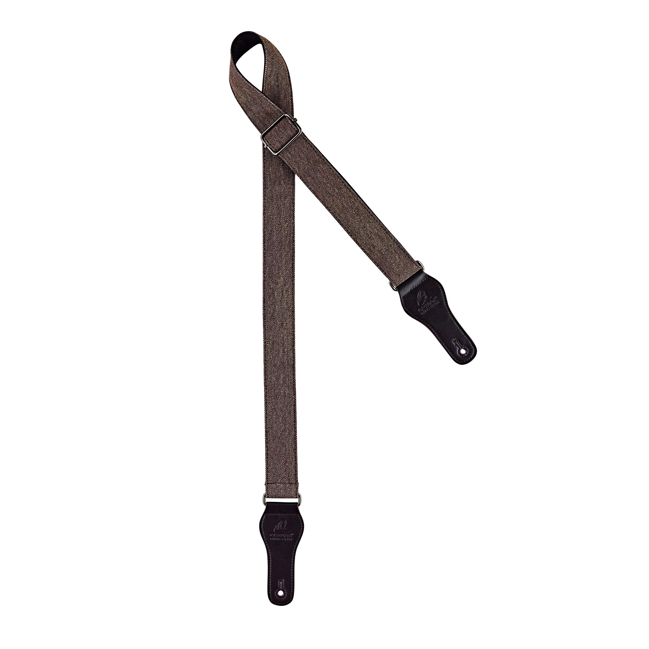 Ortega Guitars Adjustable Ukulele Strap – Highland Series – Cotton, Brown (OCS-130U)
