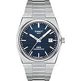 Tissot PRX Swiss Automatic Watch for Men, Blue Dial, Stainless Steel, 40 mm Case, T1374071104100