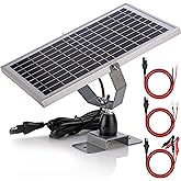 SUNER POWER 10W 12V Solar Battery Charger Maintainer, Built-in Smart MPPT Charge Controller, Adjustable Mount Bracket, Waterproof 10 Watt Solar Panel Kits for Car Automotive Boat Marine RV Trailer