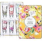 BODY & EARTH Hand Cream Gifts Set for Women, Valentines Day Gifts for Her Galentines, Mini Moisturizing Hand Lotion Travel Size for Dry Cracked Hands, Mother's Day Birthday Gifts for Women, 6 x 1 OZ