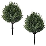 24" Artificial Cypress Topiary Tree with Ground