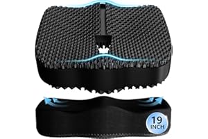 TSMERTOR Enlarged Gel Seat Cushion 19in Super Large Thick, Gel Cushion Seat for Pressure Relief for Long Siiting, Coccyx Sciatica Pain Relief, Egg Cushion Chair Seat Pads for Wheelchair Car Office Chair