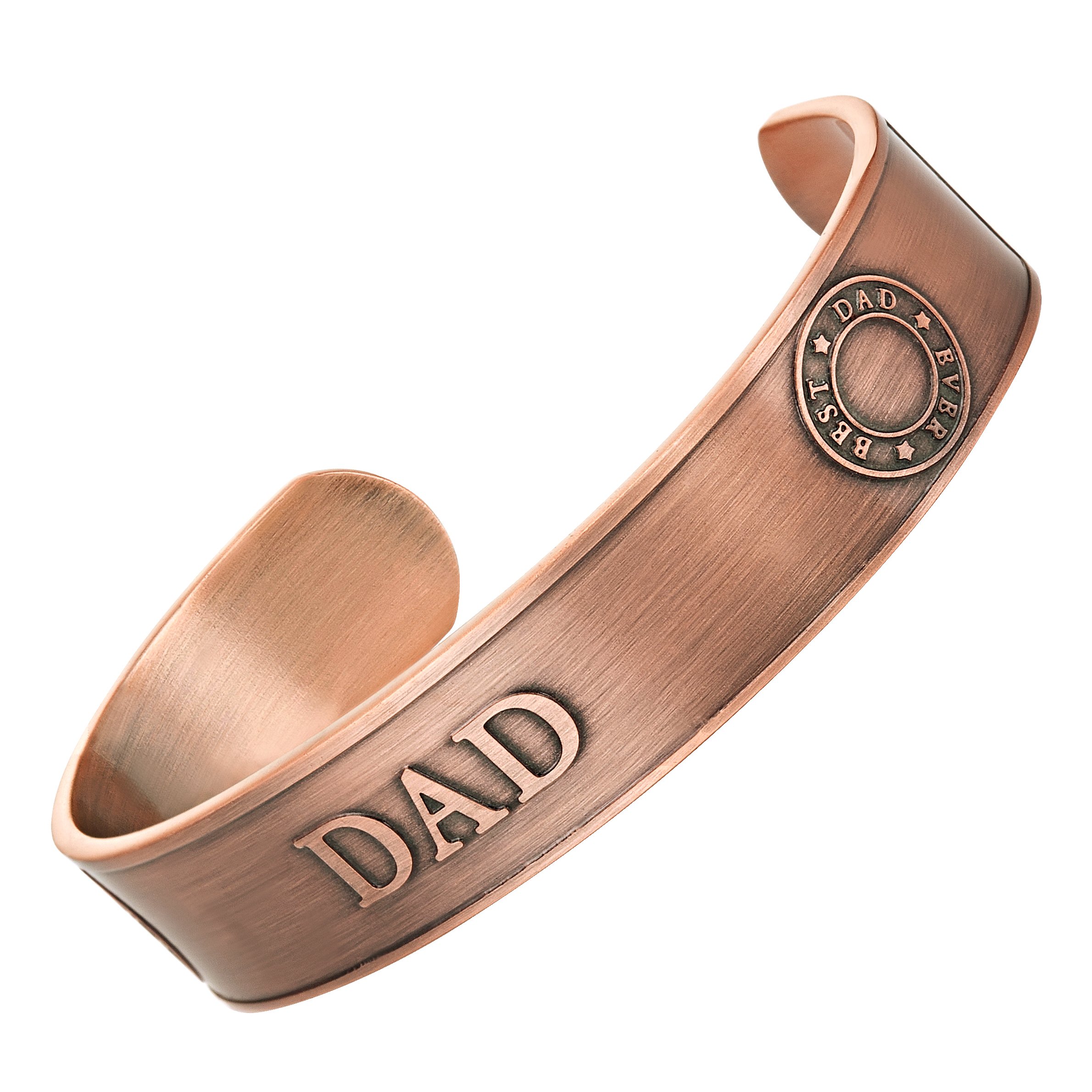 Willis Judd DAD Men's Pure Copper Bracelet Bangle Adjustable