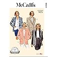 McCall's Misses' Vintage 1990's Loose Fitting or Unlined Jacket Sewing Pattern Kit, Design Code M8433, Sizes 8-10-12-14-16